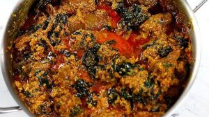 Egusi Soup with beef