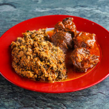 Egusi with goat meat