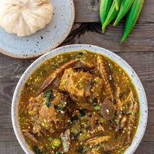 Fish with Okra soup