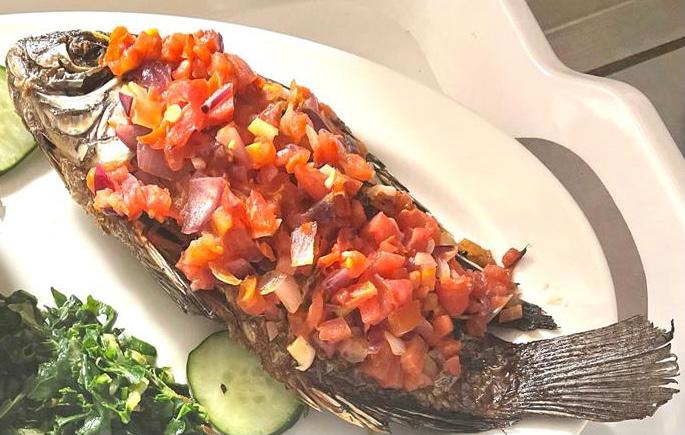 Whole Tilapia fish grilled/Wet Fried