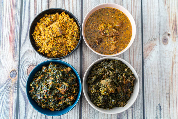 Nigeria Egusi Soup with Beef and Assorted